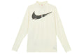 Nike Dri Fit T Shirts Ecru Stand Collar