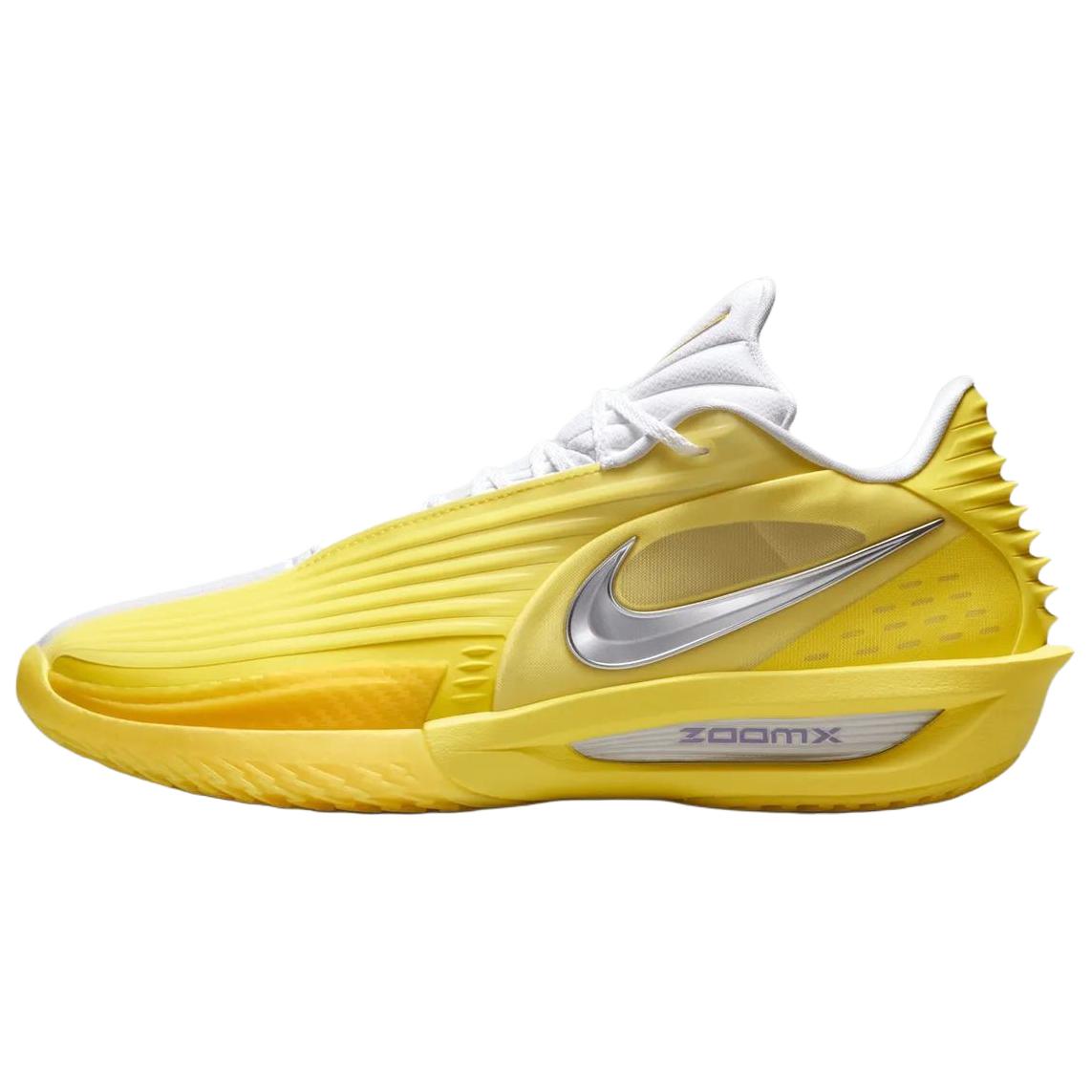 Nike GT Cut 3 Turbo Basketball Shoes White Yellow Purple
