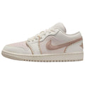 Jordan Air Jordan 1 Leather Breathable Low top Vintage Basketball Shoes Beige