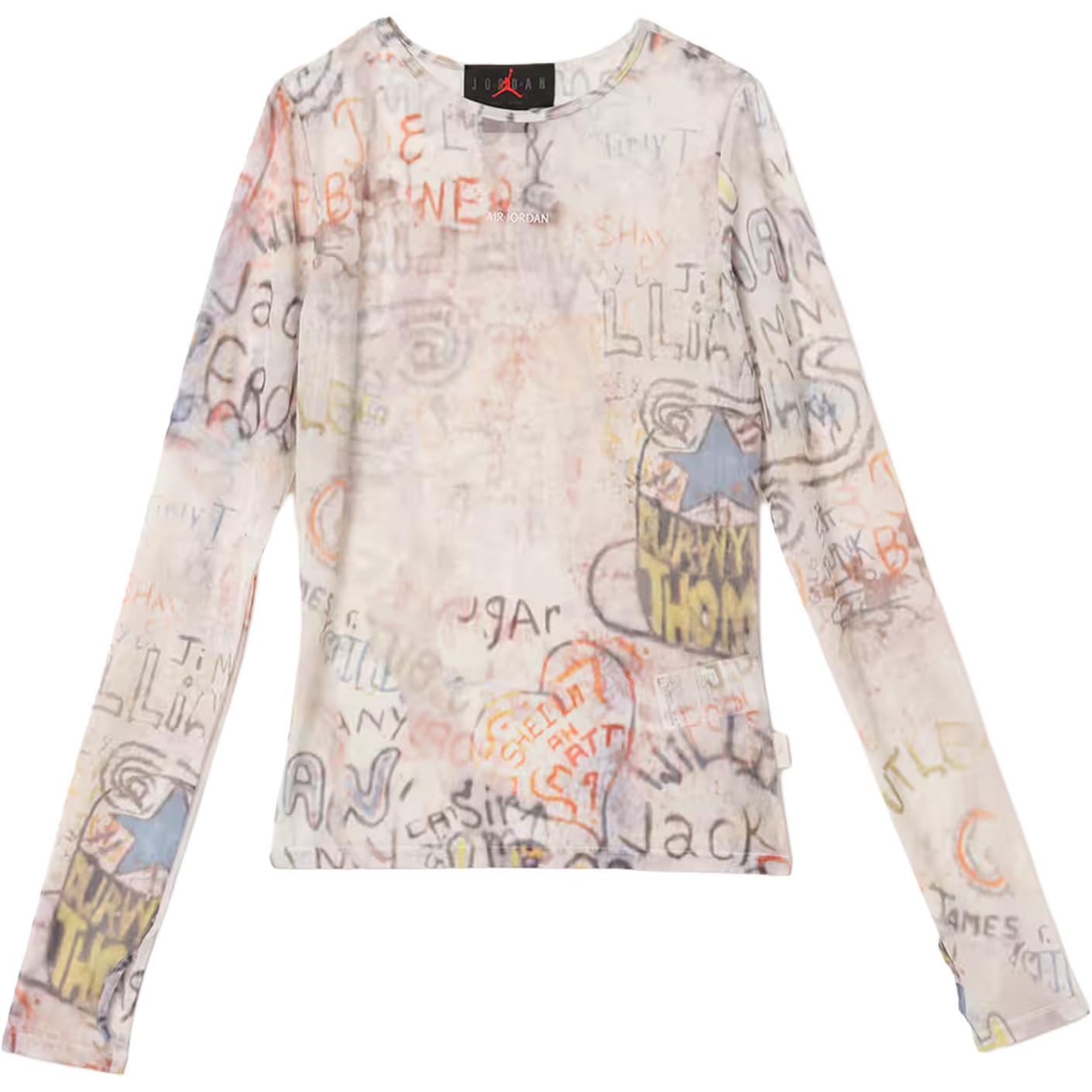Jordan graffiti-print long-sleeve top