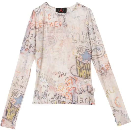 Jordan graffiti-print long-sleeve top