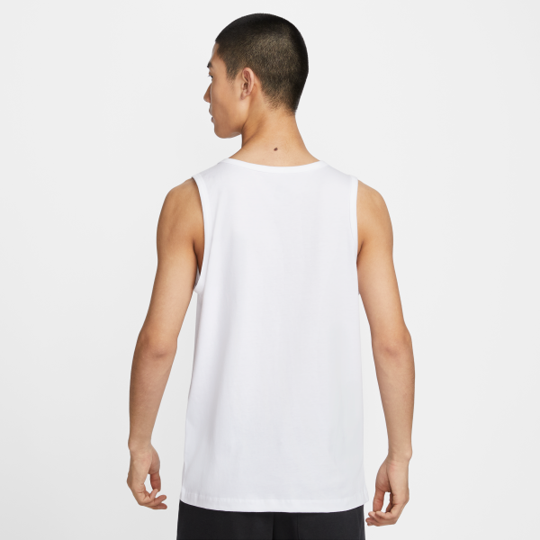 Nike Tank Tops Men's White Crew Neck Moderate Straight Fit - View 2