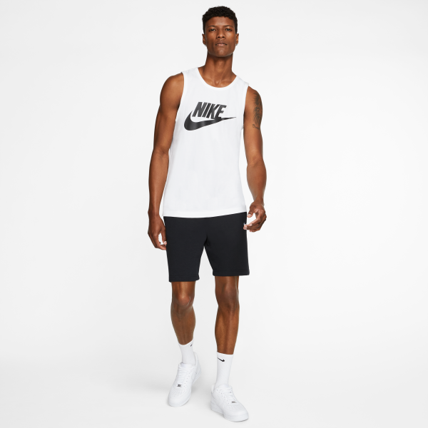 Nike Tank Tops Men's White Crew Neck Moderate Straight Fit - View 4