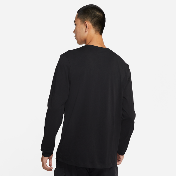 Nike T Shirts Men's Black Crew Neck Moderate Straight Fit - View 2
