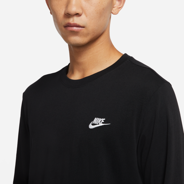 Nike T Shirts Men's Black Crew Neck Moderate Straight Fit - View 3