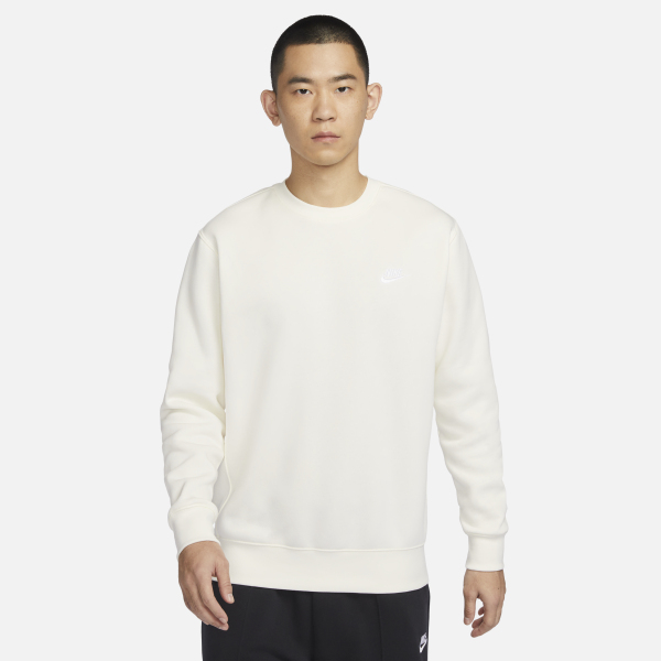 Nike Sportswear Club Fleece Sweatshirt Men's Sail White - View 1