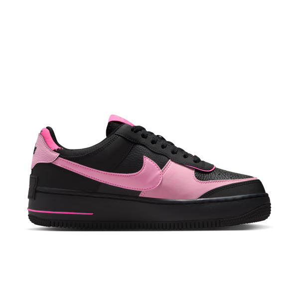 Nike AF1 Shadow Synthetic Leather, Split Cow Leather Skateboard Shoes Black Pink — Rescued #1