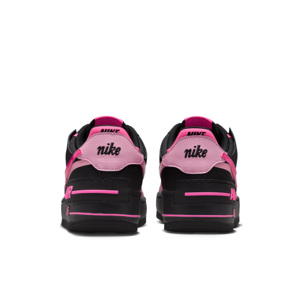 Nike AF1 Shadow Synthetic Leather, Split Cow Leather Skateboard Shoes Black Pink — Rescued #1