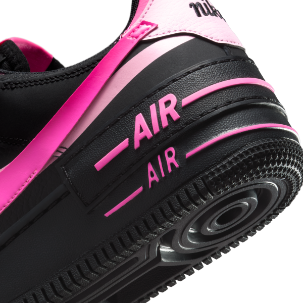 Nike AF1 Shadow Synthetic Leather, Split Cow Leather Skateboard Shoes Black Pink — Rescued #1
