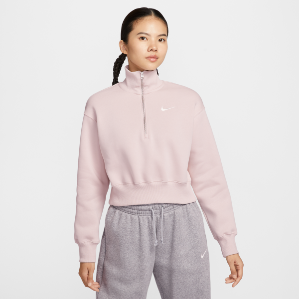 Nike Sportswear Phoenix Fleece PHNX FLC QZ CROP Sweatshirt Women's - View 1