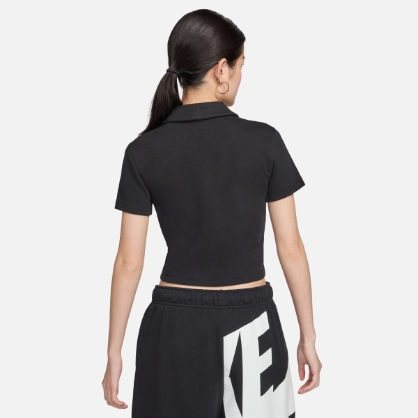 Nike Sportswear Essentials Polo Shirt Women's Black - View 2