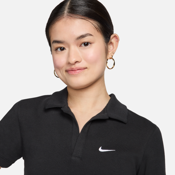 Nike Sportswear Essentials Polo Shirt Women's Black - View 3