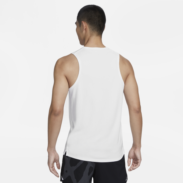 Nike Dri Fit Running Tank Top Men's White - View 2