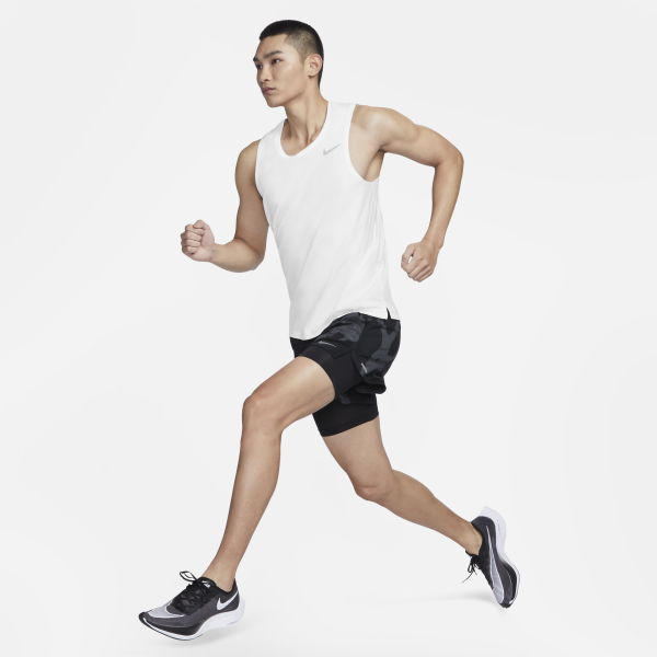 Nike Dri Fit Running Tank Top Men's White - View 5