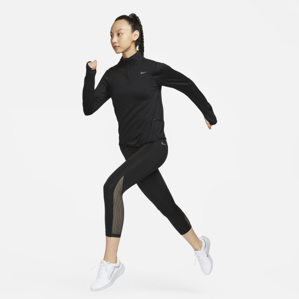 Nike Set in Sleeve Running T Shirt Women's Black - View 7