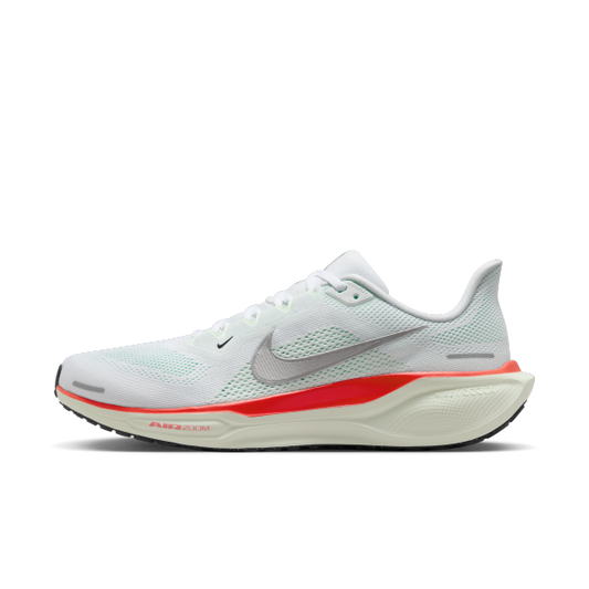 Nike Air Zoom Pegasus 41 White Barely Green Bright Crimson Metallic Silver - View 1