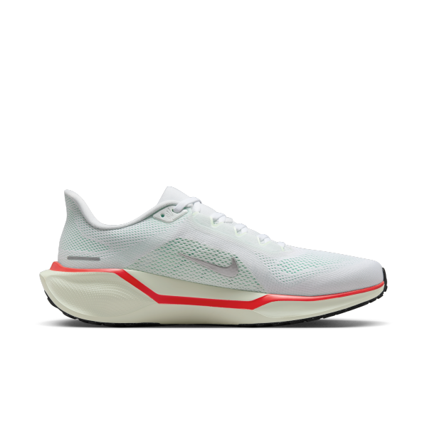 Nike Air Zoom Pegasus 41 White Barely Green Bright Crimson Metallic Silver - View 3