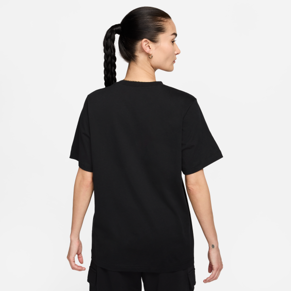 Nike Sportswear Women's Logo Crewneck Loose Fit T-Shirt Black - View 2