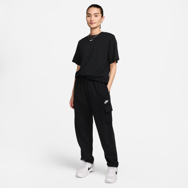 Nike Sportswear Women's Logo Crewneck Loose Fit T-Shirt Black - View 6