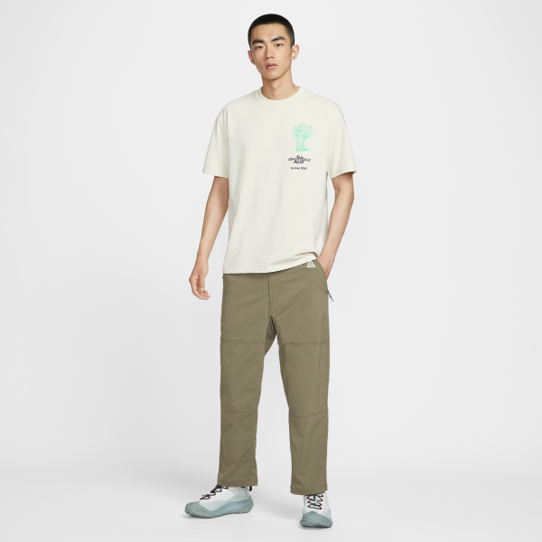 Nike Casual Pants Men's Army Green Moderate Straight Fit Pants - View 7