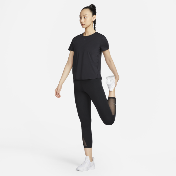 Nike AS W NK One Classic DF SS Women's Running Training T-Shirt Black - View 5
