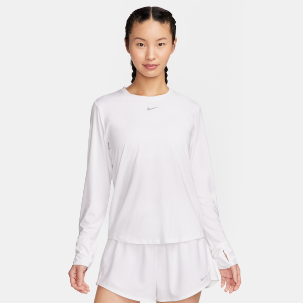 Nike Dri Fit Drop Shoulder Sleeve T Shirt Women's White - View 1
