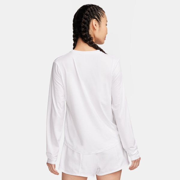 Nike Dri Fit Drop Shoulder Sleeve T Shirt Women's White - View 2