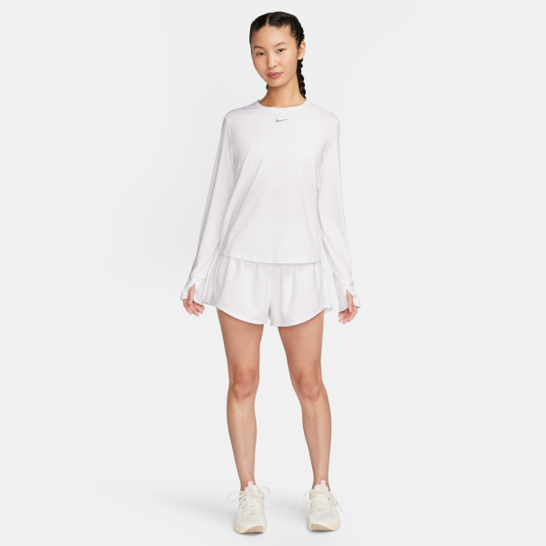 Nike Dri Fit Drop Shoulder Sleeve T Shirt Women's White - View 5