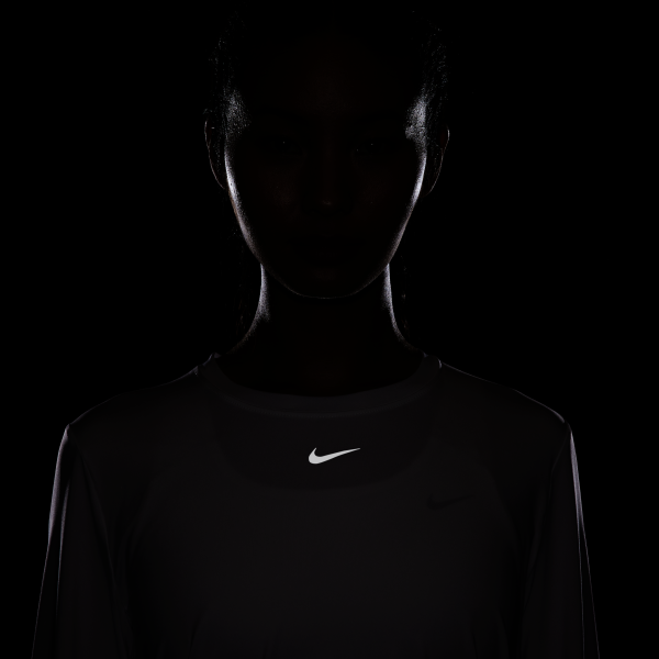 Nike Dri Fit Drop Shoulder Sleeve T Shirt Women's White - View 6