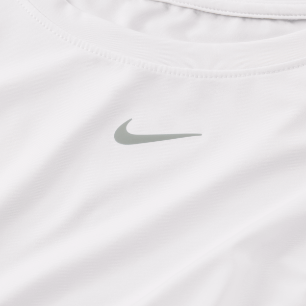 Nike Dri Fit Drop Shoulder Sleeve T Shirt Women's White - View 7