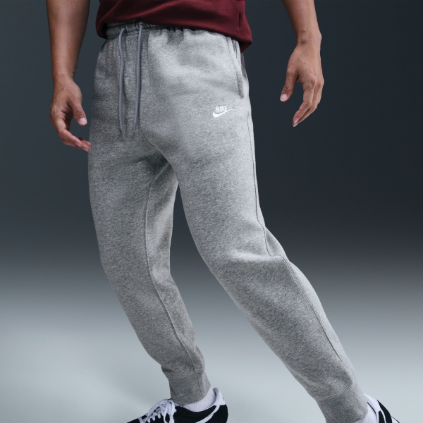 Nike Knitted Sweatpants Men's Gray Moderate Cuffed Pants - View 2