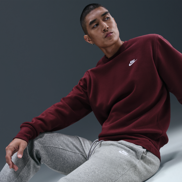 Nike Knitted Sweatpants Men's Gray Moderate Cuffed Pants - View 5