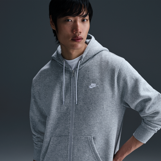 Nike logo-embroidered zip-fastening hoodie - View 1