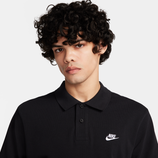 Nike Club Polo Shirt Men's Black - View 2