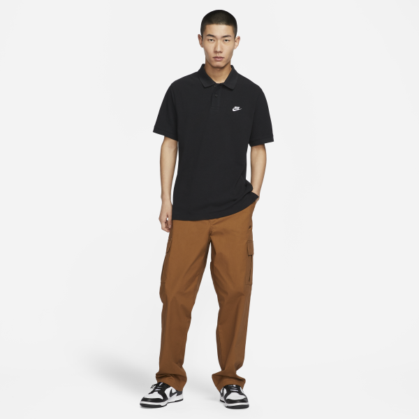 Nike Club Polo Shirt Men's Black - View 6