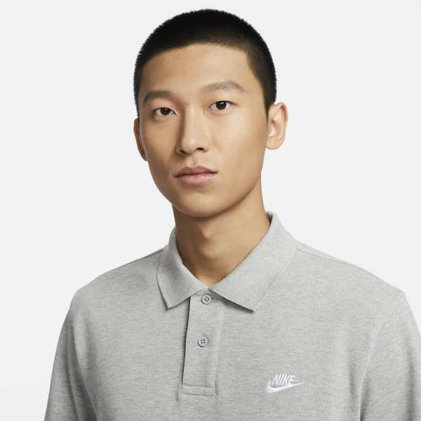Nike Club Polo Shirt Men's Gray - View 3