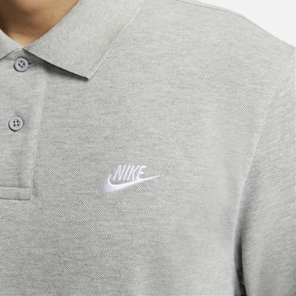 Nike Club Polo Shirt Men's Gray - View 4