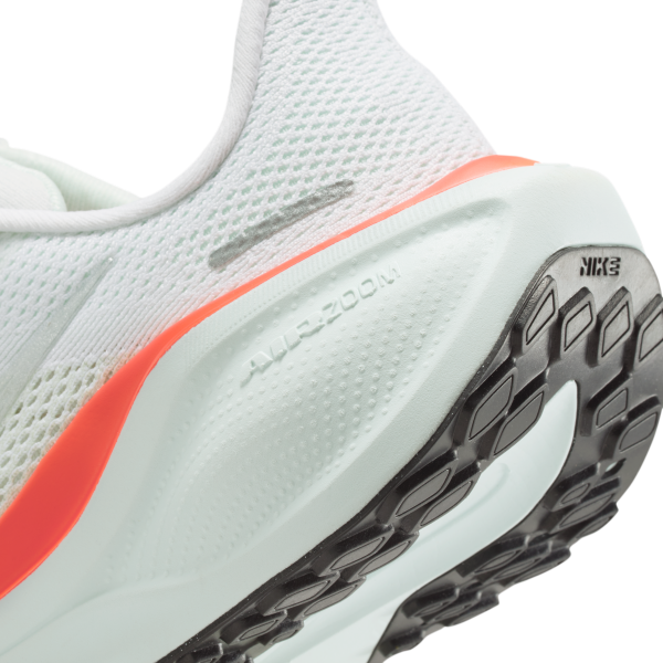 Nike Pegasus 41 Kids' Running Shoes White With A Hint Of Green Bright Dark Red Metallic Silver Teenagers - View 8