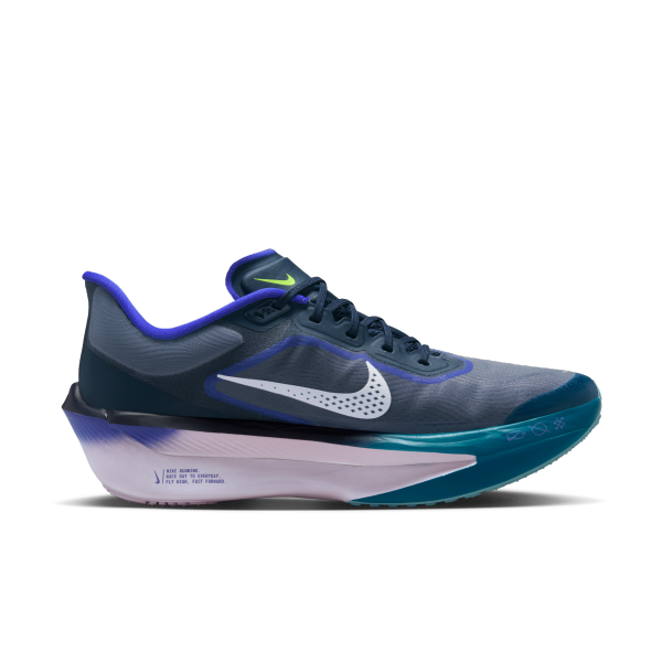 Nike Zoom Fly 6 ZoomX Foam Casual Marathon Running Shoes Men's Blue White - View 3
