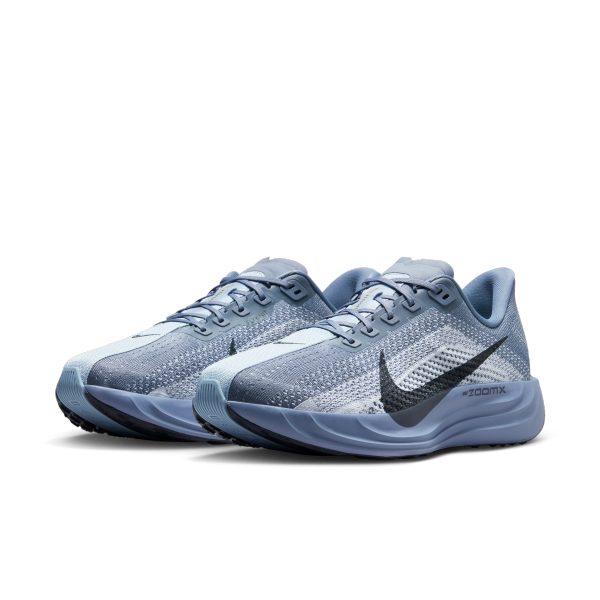 Nike Pegasus Plus Abrasion Resistant Low top Running Shoes Men's Gray White - View 5
