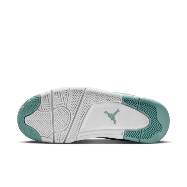 Jordan Air Jordan 4 Slip Resistant Abrasion Resistant Low top Vintage Basketball Shoes Women's White Green - View 2