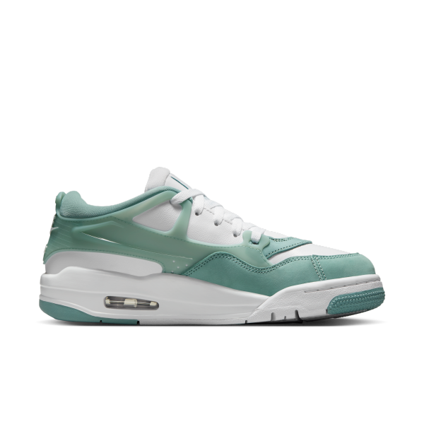Jordan Air Jordan 4 Slip Resistant Abrasion Resistant Low top Vintage Basketball Shoes Women's White Green - View 3