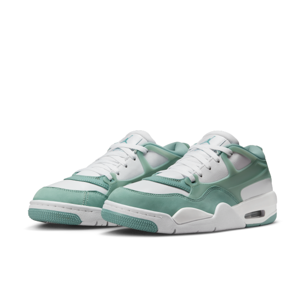 Jordan Air Jordan 4 Slip Resistant Abrasion Resistant Low top Vintage Basketball Shoes Women's White Green - View 5