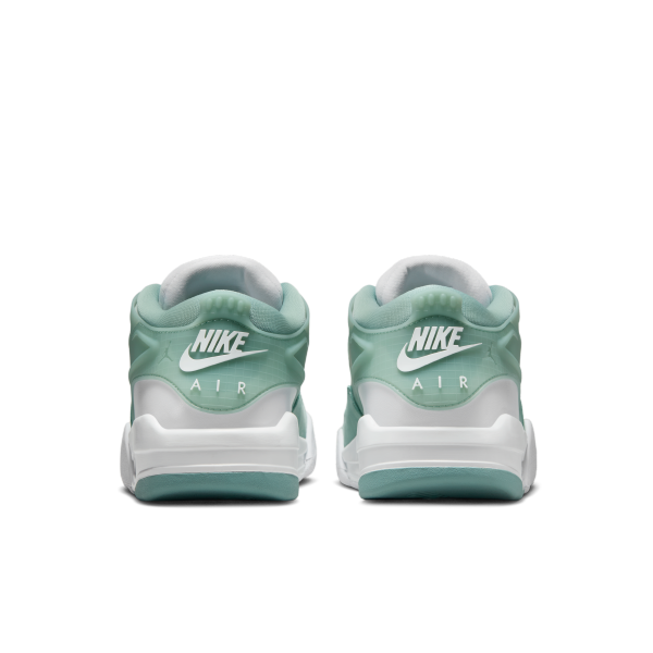 Jordan Air Jordan 4 Slip Resistant Abrasion Resistant Low top Vintage Basketball Shoes Women's White Green - View 6