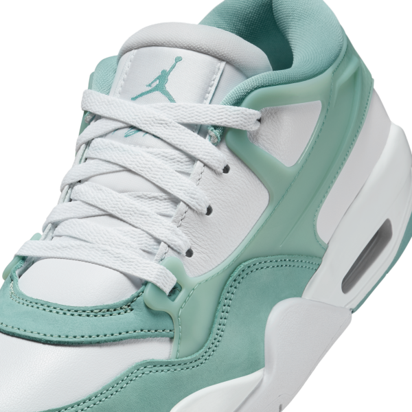 Jordan Air Jordan 4 Slip Resistant Abrasion Resistant Low top Vintage Basketball Shoes Women's White Green - View 7