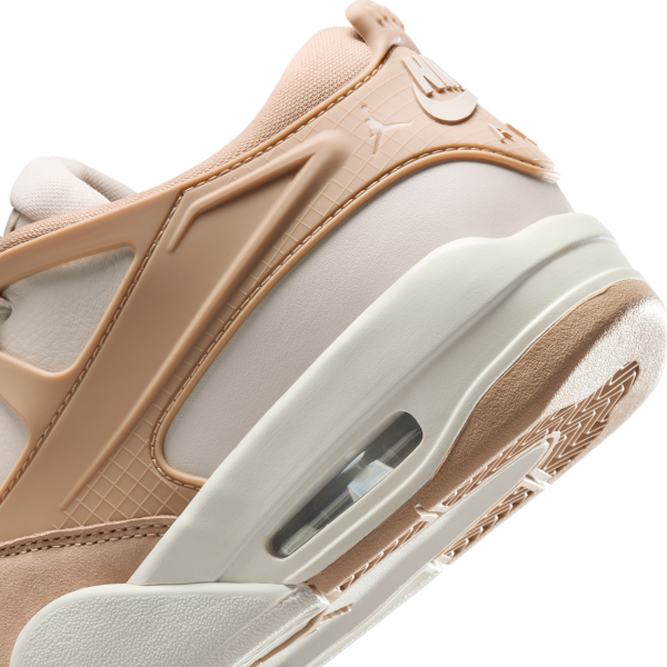 Jordan Air Jordan 4 Slip Resistant Abrasion Resistant Low top Vintage Basketball Shoes Women's Brown - View 8