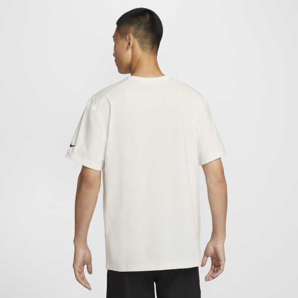 Nike T Shirts Men's White Crew Neck Moderate Straight Fit - View 2