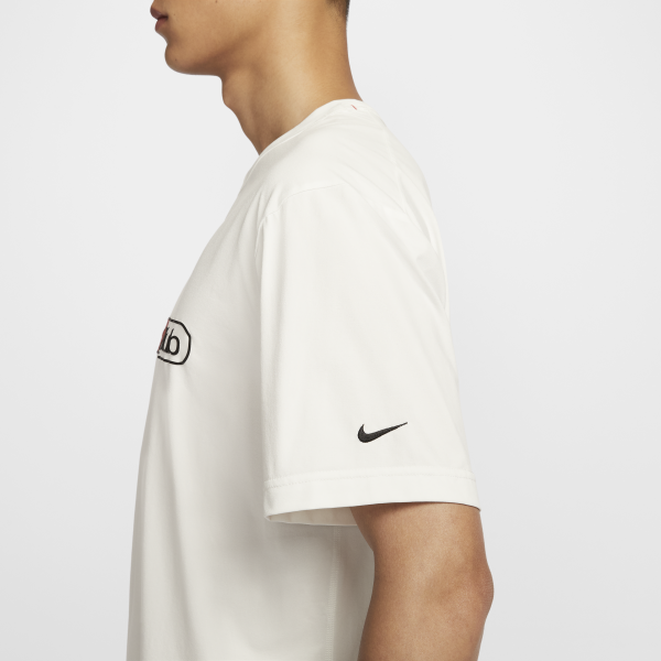 Nike T Shirts Men's White Crew Neck Moderate Straight Fit - View 4