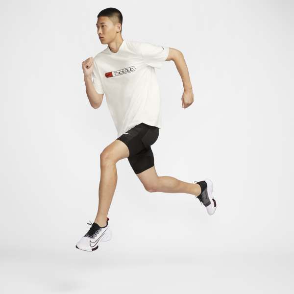 Nike T Shirts Men's White Crew Neck Moderate Straight Fit - View 6