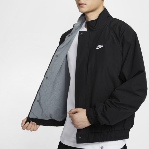 Nike Club Futura Jacket Men's Black/White - View 8